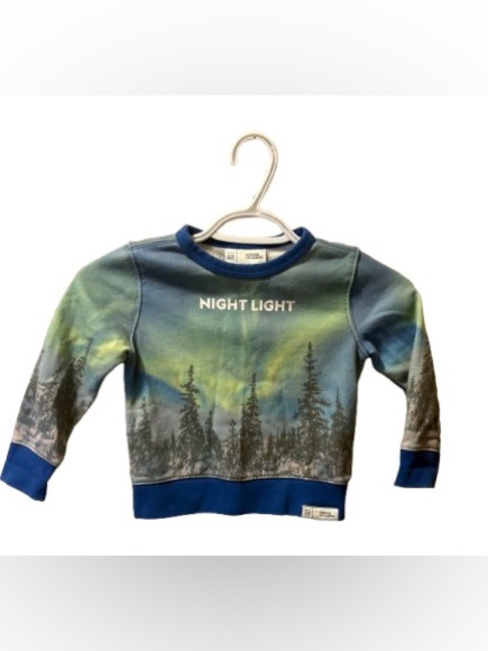 Baby GAP x National Geographic “Night Light” Aurora Forest Sweatshirt – 3T